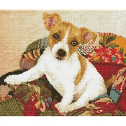 patchwork pup - diamond dotz intermediate dd10.049 51x41cm
