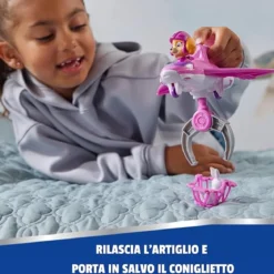 paw patrol air rescue - skye con veicolo