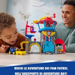 paw patrol air rescue - torre di controllo con personaggi