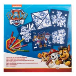 paw patrol - colora i poster in velluto - 5 pagine