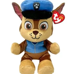 paw patrol floppy chase - peluche 20cm