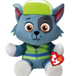 paw patrol floppy rocky - peluche 20cm