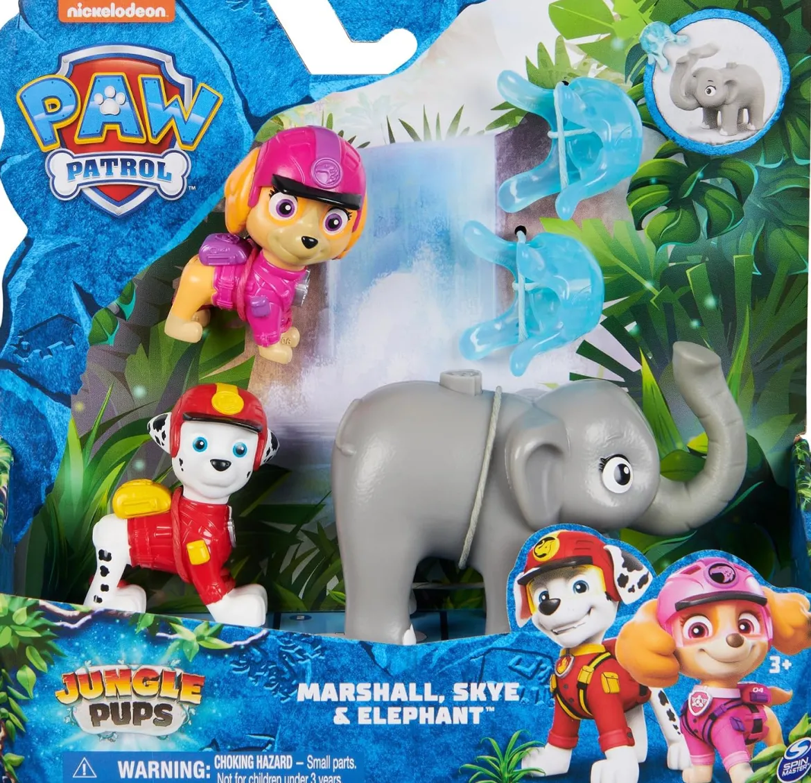 paw patrol jungle pups - blister 2 cuccioli e accessori