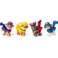 paw patrol rubble and crew - action pup assortito