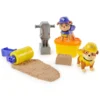 paw patrol rubble and crew - set 2 personaggi con accessori - modello assortito