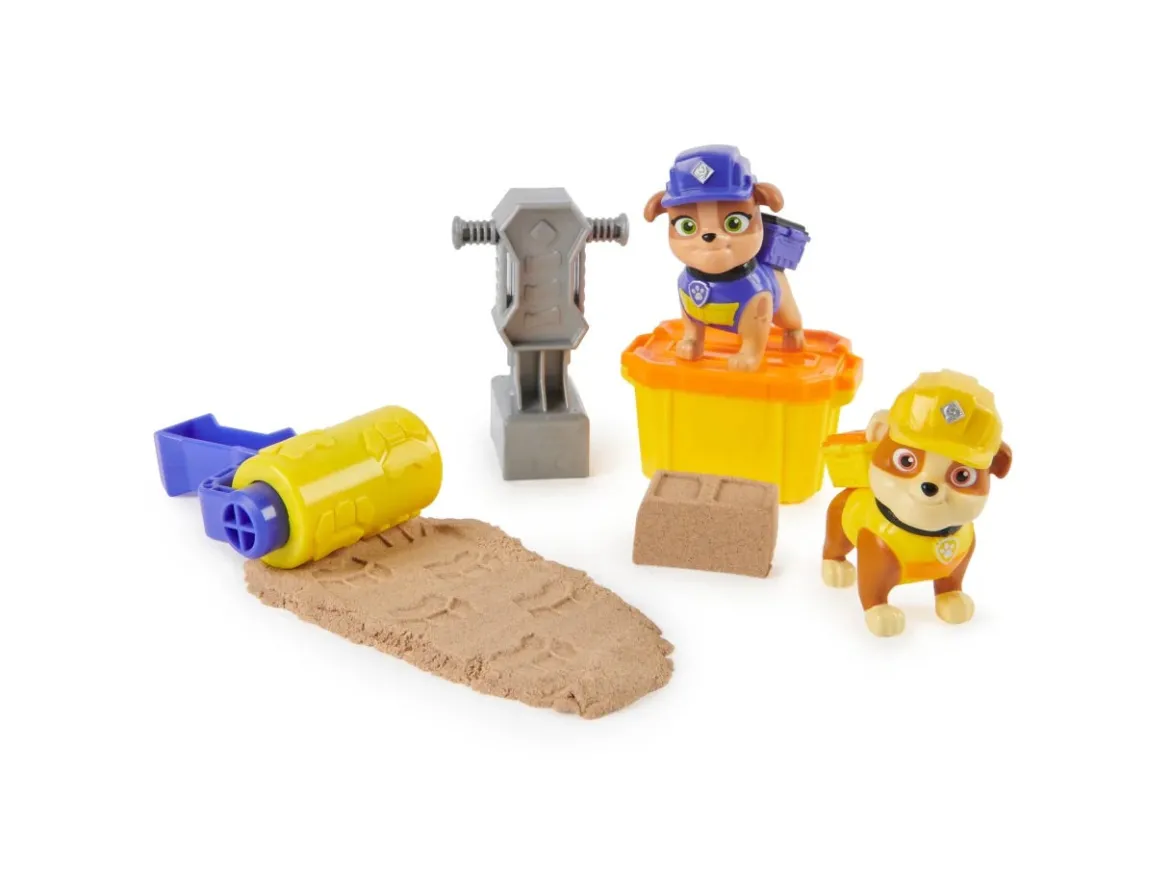 paw patrol rubble and crew - set 2 personaggi con accessori - modello assortito