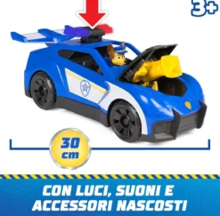 paw patrol - veicolo polizia chase deluxe
