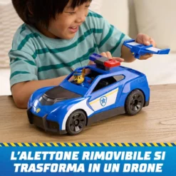 paw patrol - veicolo polizia chase deluxe