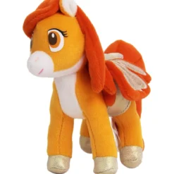 pegaso arancione - peluche 15cm
