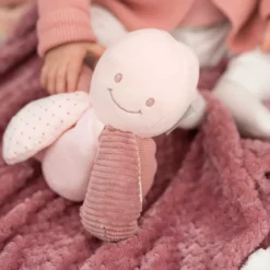peluche attività polpo lapidou rosa - 25cm