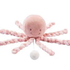 peluche sonoro polipo lapidou rosa antico - 25cm