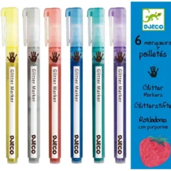 6 pennarelli glitter