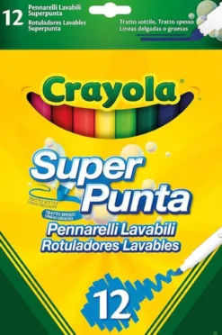 12 pennarelli superpunta lavabili