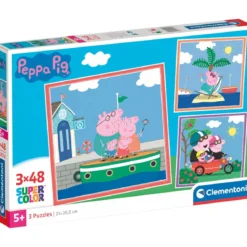peppa pig - puzzle 3x48 pezzi
