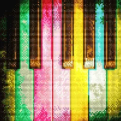 piano rainbow - diamond dotz intermediate dd5.068 30x30cm