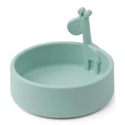 piatto anti-scivolo in silicone alimentare -peekaboo - raffi - celeste