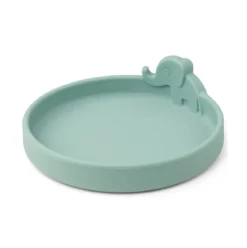 piatto anti-scivolo in silicone alimentare -peekaboo -elphee - celeste