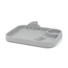 piatto a scomparti peekaboo - croco e zeebe - grigio - 100% silicone alimentare