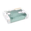 piatto a scomparti peekaboo - croco e zeebe - azzurro - 100% silicone alimentare