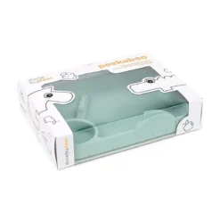 piatto a scomparti peekaboo - croco e zeebe - azzurro - 100% silicone alimentare