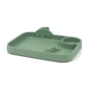 piatto a scomparti peekaboo - croco e zeebe - verde - 100% silicone alimentare