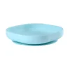 piatto con ventosa - silicone - blu