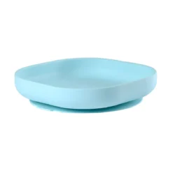 piatto con ventosa - silicone - blu