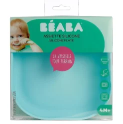 piatto con ventosa - silicone - blu