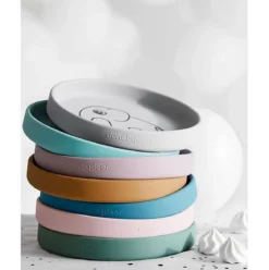 piatto in silicone alimentare nozo - blu