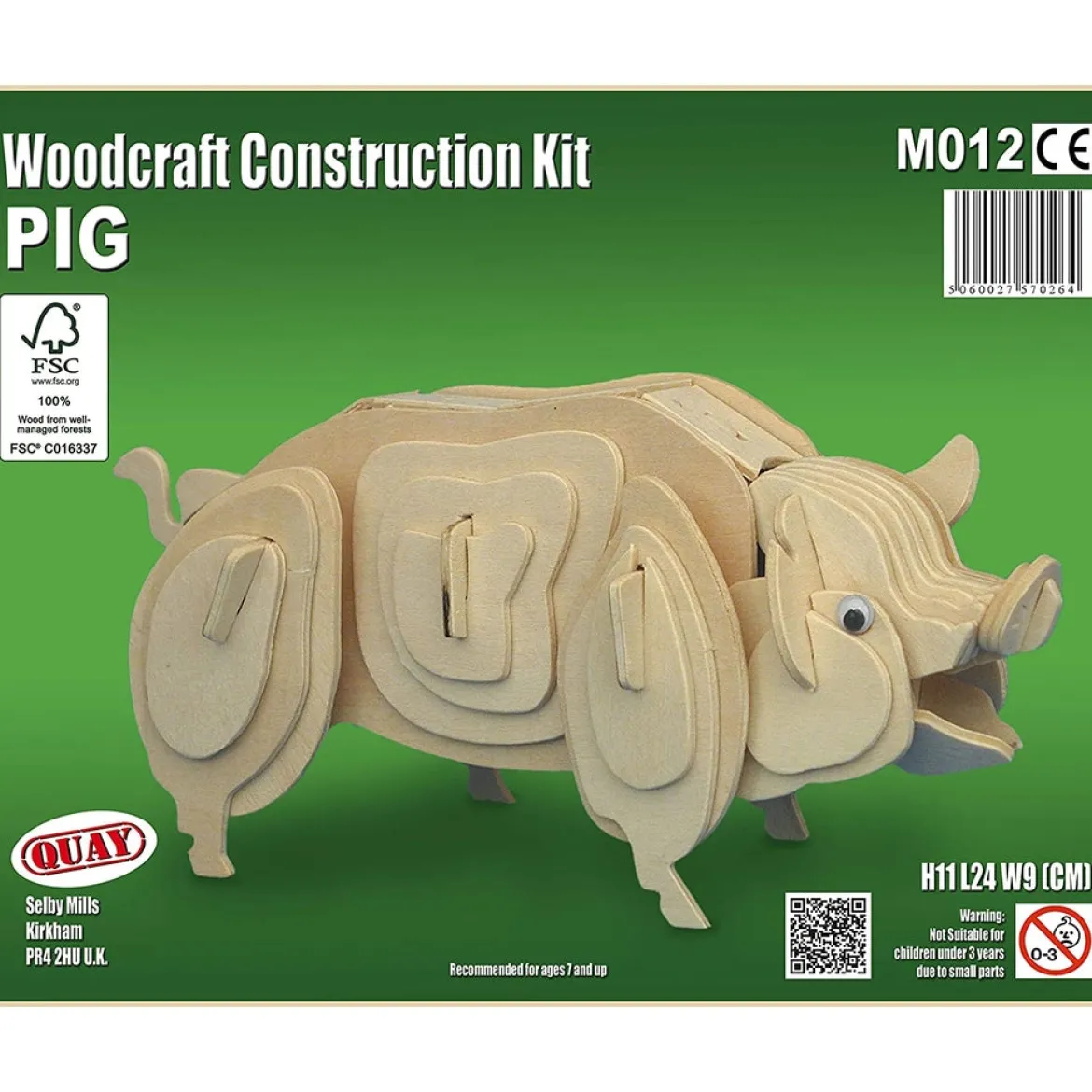 pig - kit di costruzioni in legno (certificazione fsc)