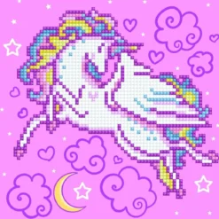 pink cloud background flying - diamond dotz beginner 50480 20,32 x 20,32cm