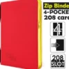 4-pocket - album 4 tasche con zip gialla - 208 slot - rosso