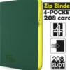 4-pocket - album 4 tasche con zip gialla - 208 slot - forest green