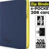 4-pocket - album 4 tasche con zip gialla - 208 slot - blue