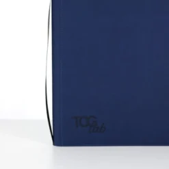 9-pocket trading card binder with zipper - 468 blu scuro - zip gialla