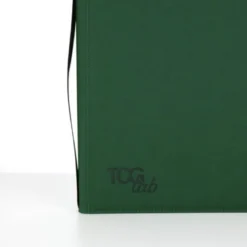 9-pocket trading card binder with zipper - 468 verde foresta - zip gialla