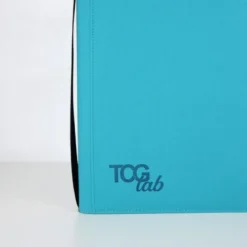 12-pocket trading card binder with zipper - 624 celeste - zip gialla