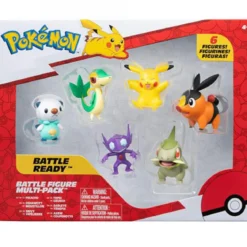 pokemon - battle figure multi-pack - pikachu / tepig / oshawott / sableye / snivy / axew