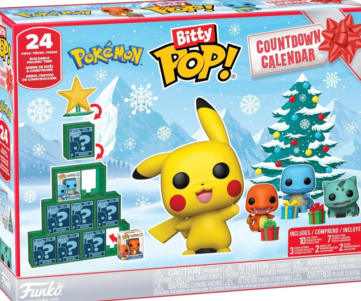 pokemon - bitty pop calendario dell'avvento 24 giorni