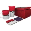 pokemon - confezione regalo premium - bucchiere xxl, tazza, 2 sottobicchieri - pokeball