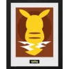 pokemon - framed print - pikachu silhouette 25 (30x40cm)
