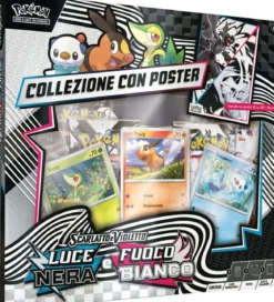 pokemon gcc - scarlatto e violetto luce nera e fuoco bianco - collezione con poster (ita)