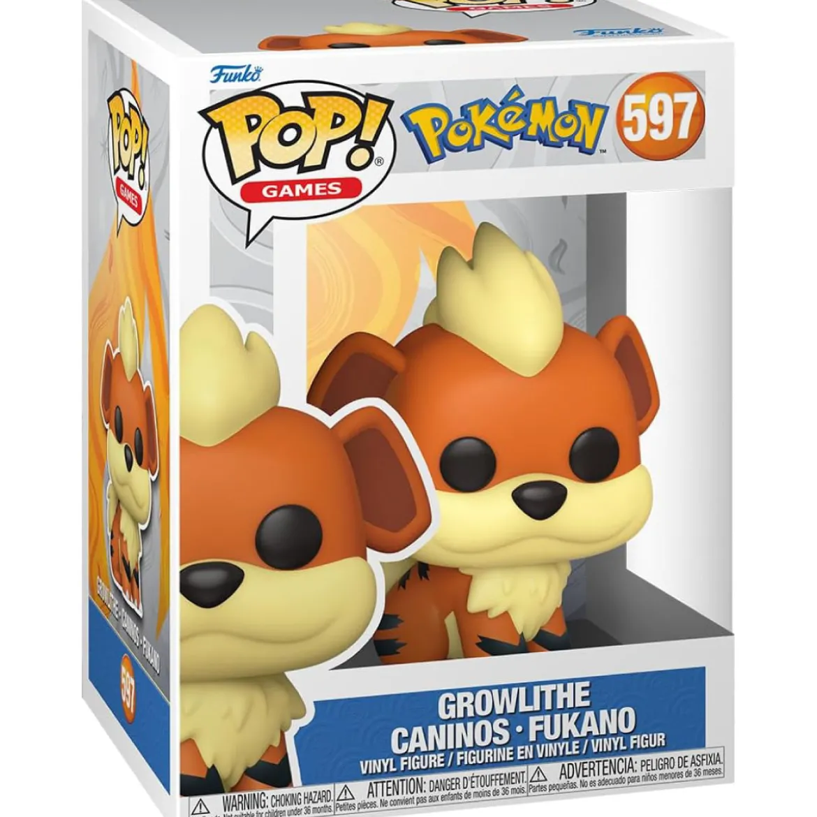 pokemon - growlithe 9cm - funko pop 597