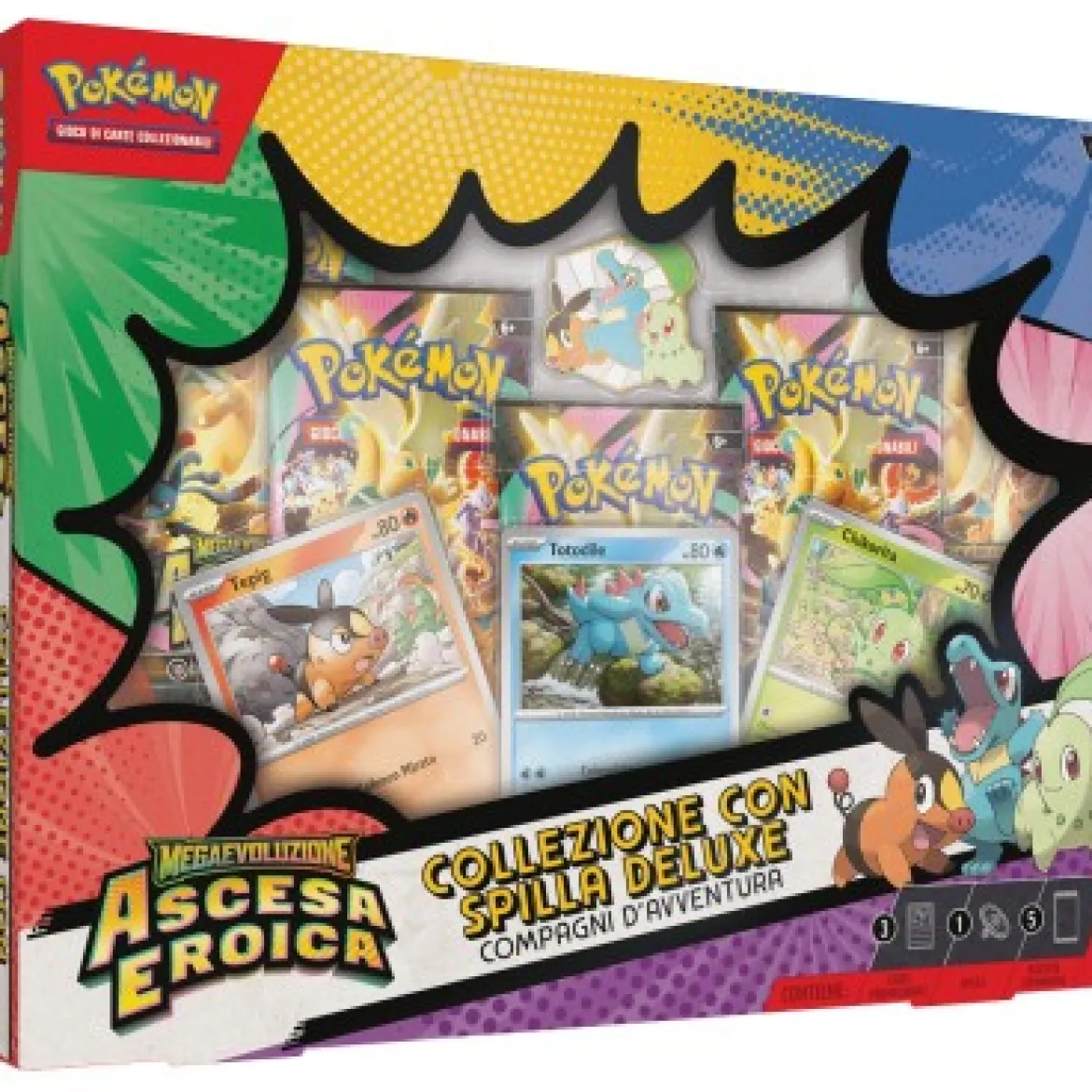 pokemon - megaevoluzione ascesa eroica - collezione con spilla deluxe (ita) - compagni d'avventura