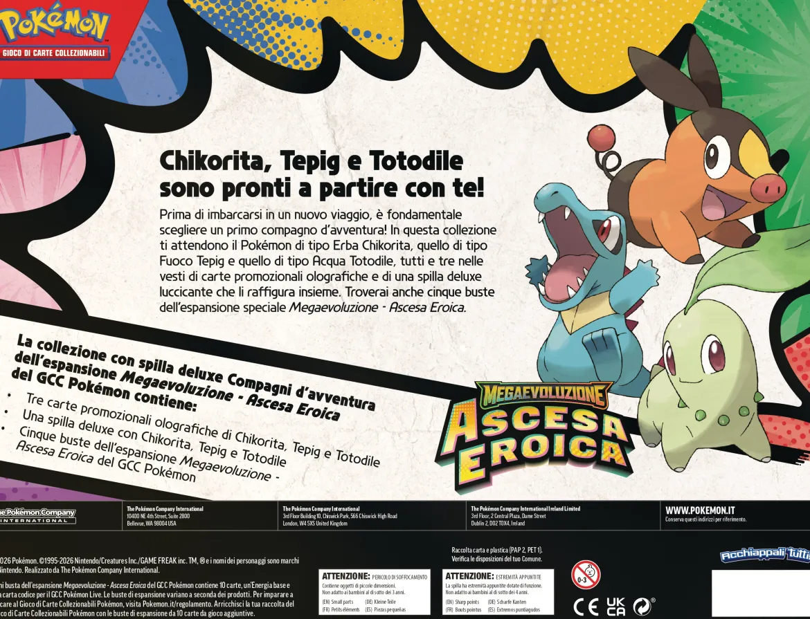 pokemon - megaevoluzione ascesa eroica - collezione con spilla deluxe (ita) - compagni d'avventura