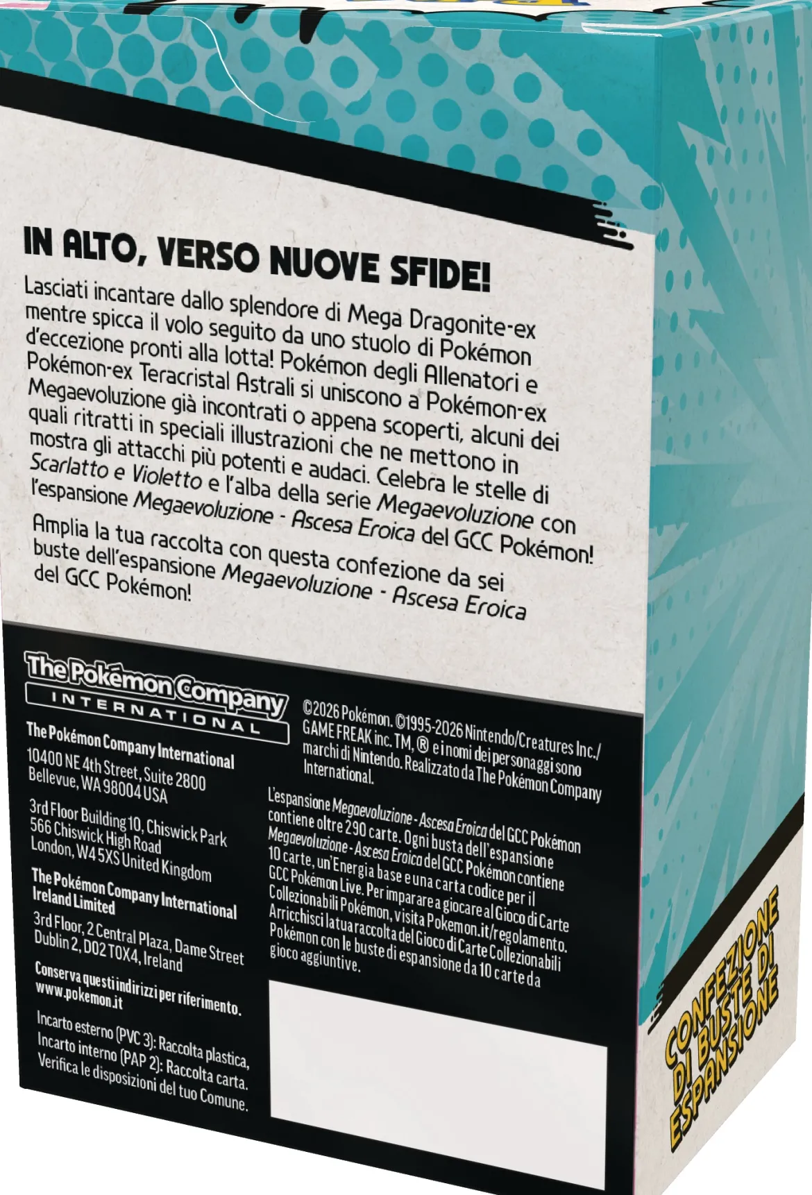 pokemon - megaevoluzione ascesa eroica - bundle 6 bustine (ita)