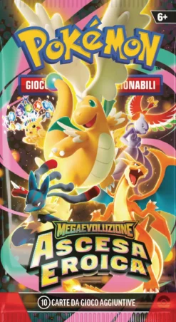 pokemon - megaevoluzione ascesa eroica - bundle 6 bustine (ita)