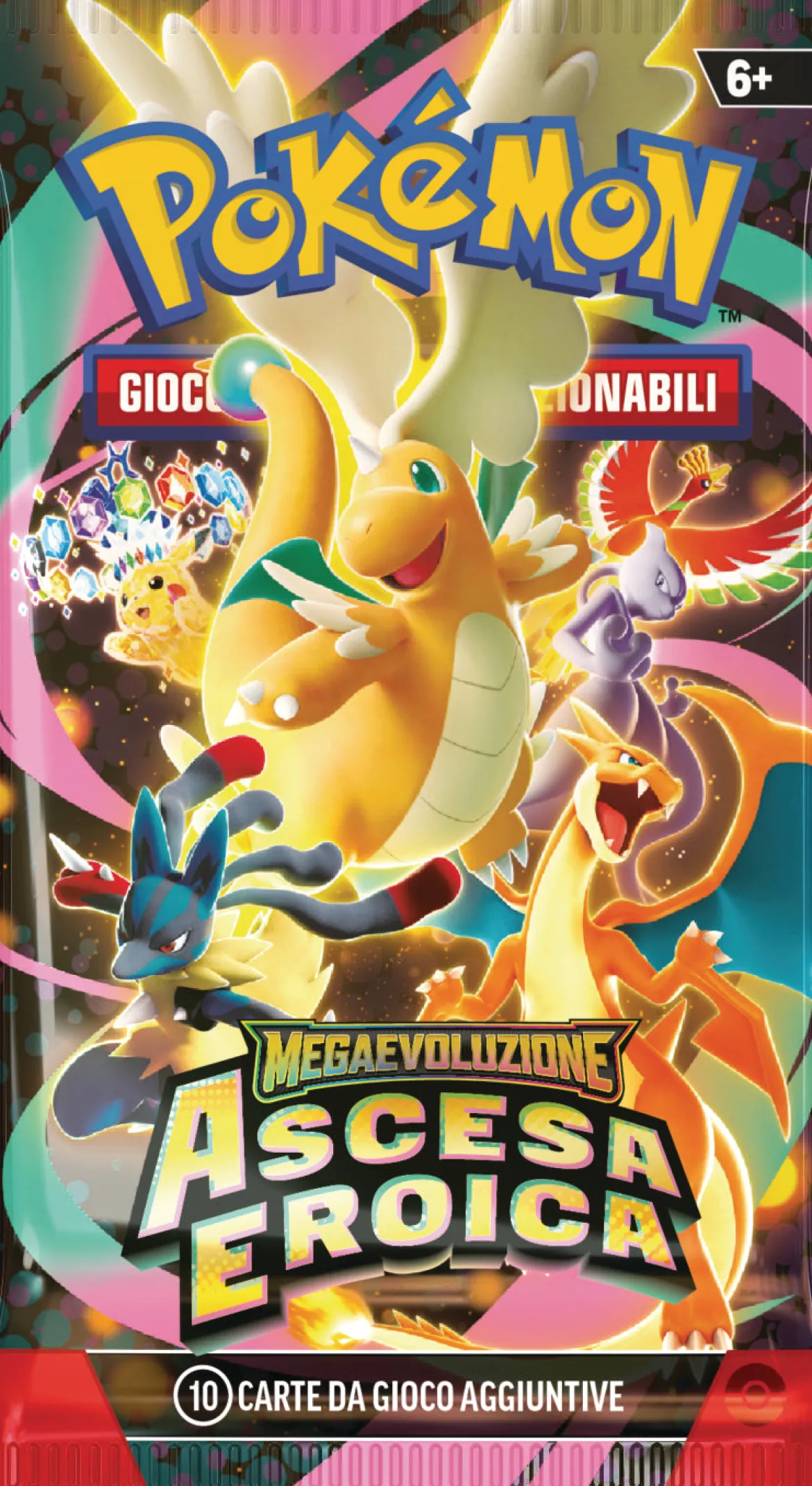 pokemon - megaevoluzione ascesa eroica - bundle 6 bustine (ita)