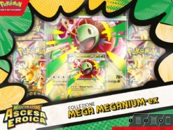 pokemon - megaevoluzione - ascesa eroica - collezione mega meganium-ex (ita)