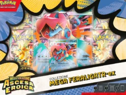 pokemon - megaevouzione - ascesa eroica - collezione mega feraligatr ex (ita)